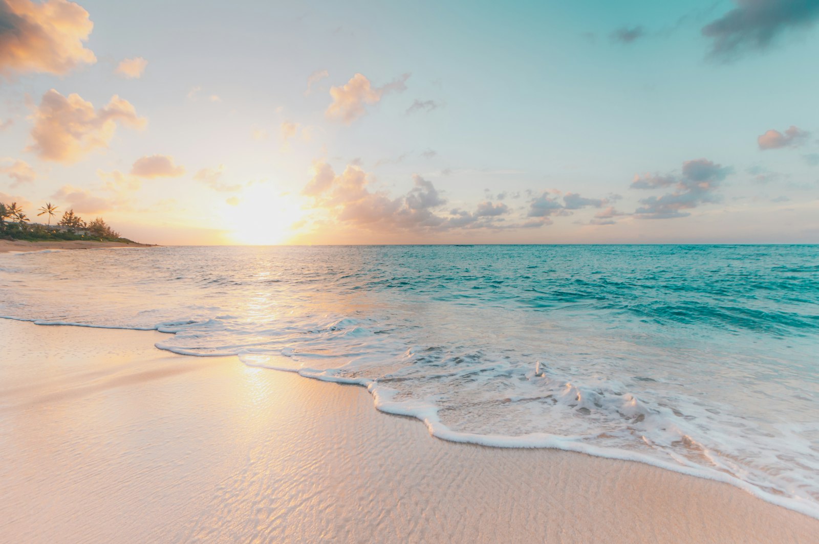 Calm shoreline and open sky